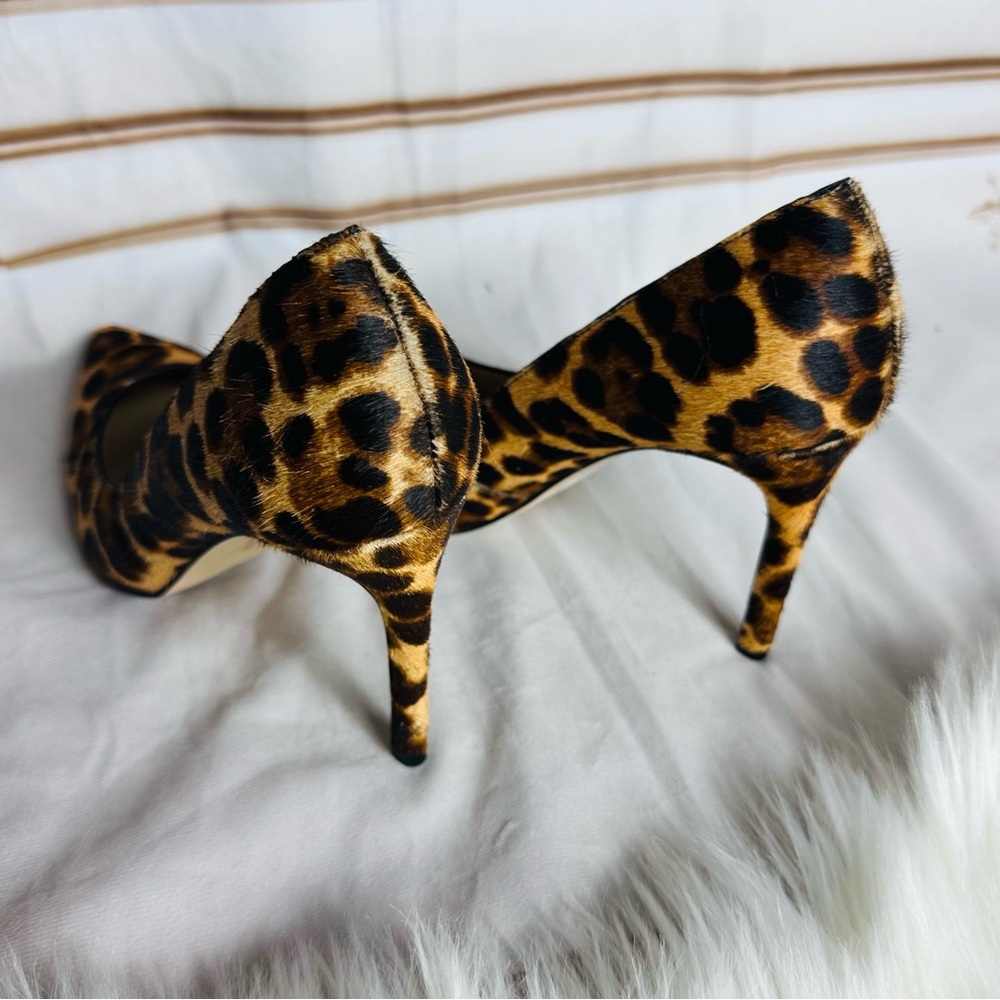 Gianni Bini Leopard Print Pointed Toe Pumps - Brown/Black - Picture 6 of 16